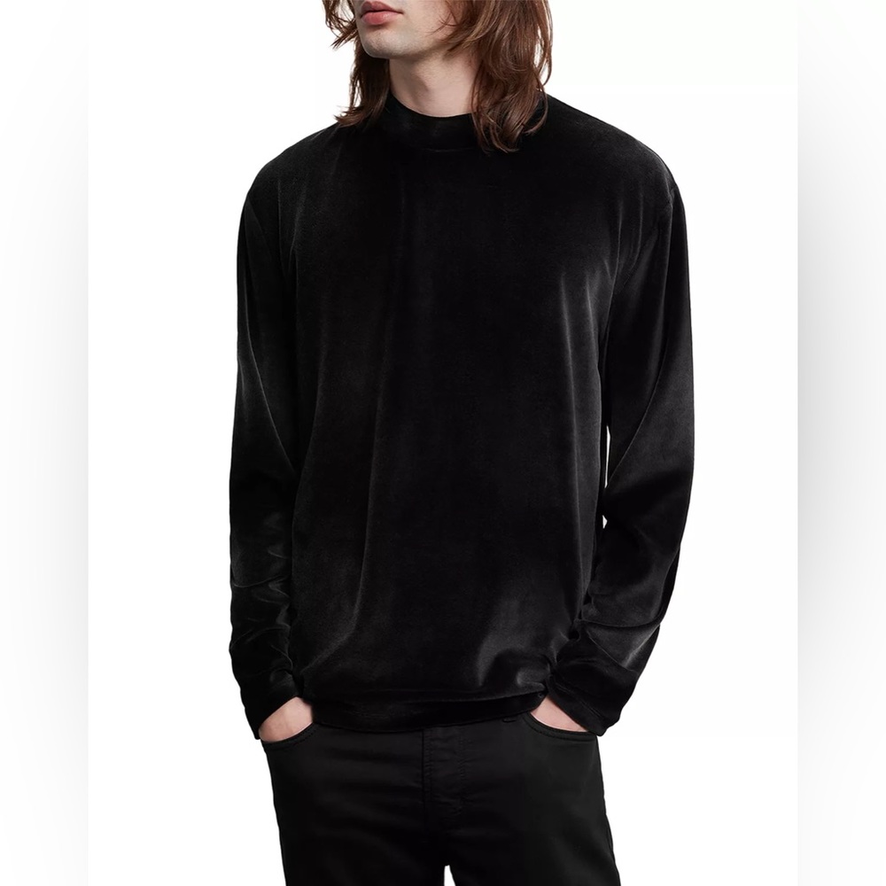 John Varvatos - Easy Fit Chenille Long Sleeve Tee - SIZE L